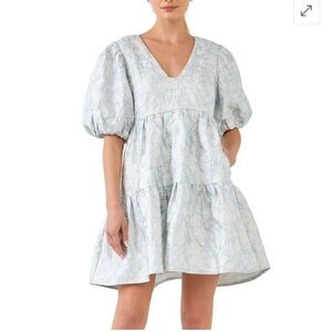 Bridgerton-esque light blue dress